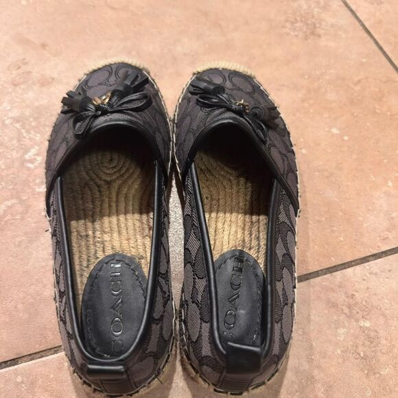 Coach Women's Black and Grey Espadrilles - Picture 3 of 5